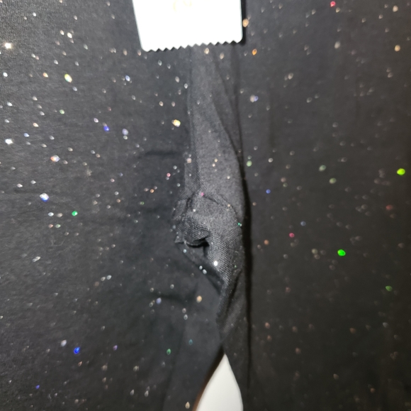 Black leggings with multicolored sparkles. - Picture 2 of 3
